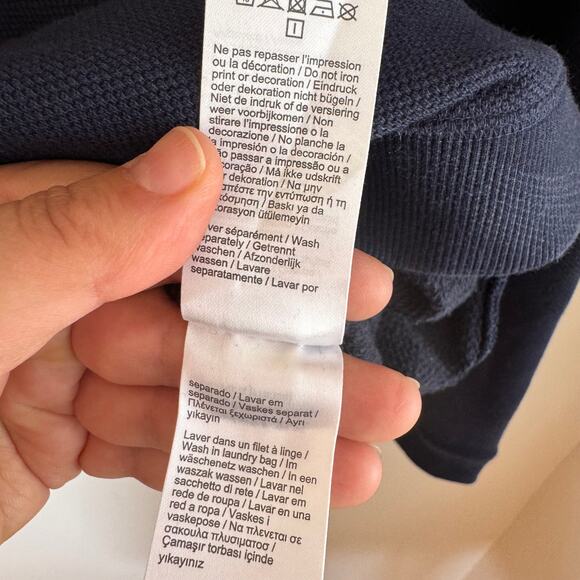 Lacoste Fairplay Sweatshirt Blue Red Pullover Hoodie Long Sleeve Men's Sz 16/L - Picture 5 of 6